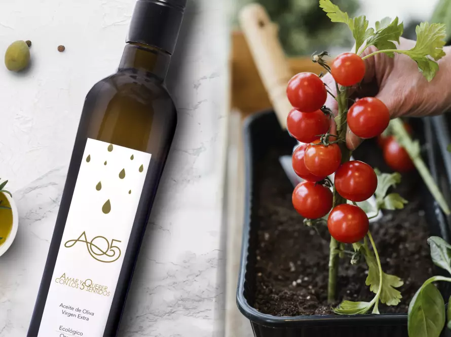 etiqueta plantable AOVE Ecológico AQ5 Sabores