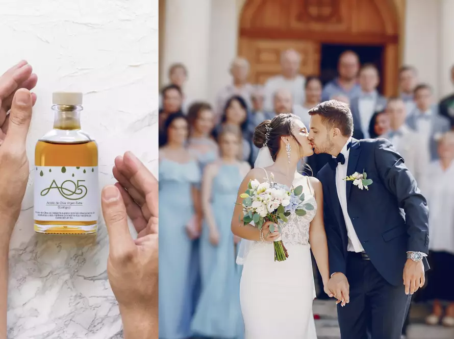 Regalar aceite de oliva virgen extra AQ5 Sabores en la edición especial para bodas y eventos