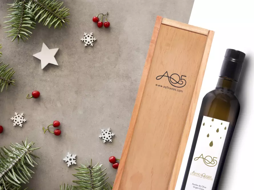 El regalo Navidad empresa perfecto para estas fechas | Cajas de Madera con AOVEs AQ5 Sabores